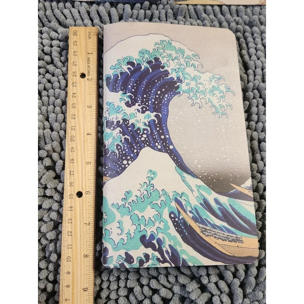 Chinese‎ Lined Journals with Ocean, Mountains, Tree Scenes Haiku Style Set of 3